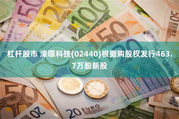 杠杆股市 濠暻科技(02440)根据购股权发行463.7万股新股